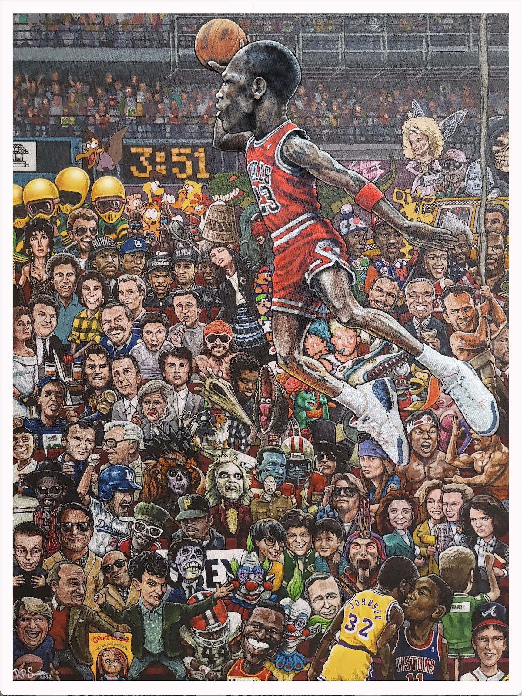 Paintin' Manning — 1988 Dunk Contest Poster by Pierick Smith